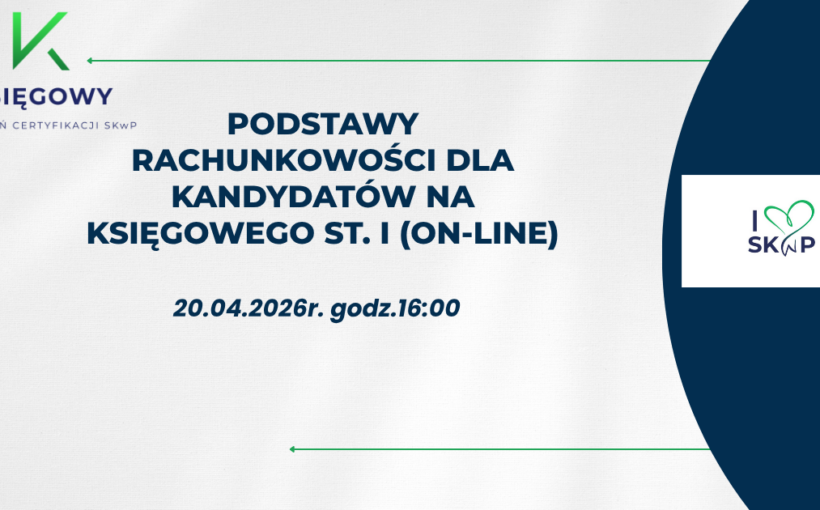 Podstawy rachunkowości dla kandydatów na księgowego st. I (ON-LINE)