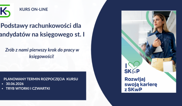 Zrób z nami pierwszy krok do pracy w księgowości!