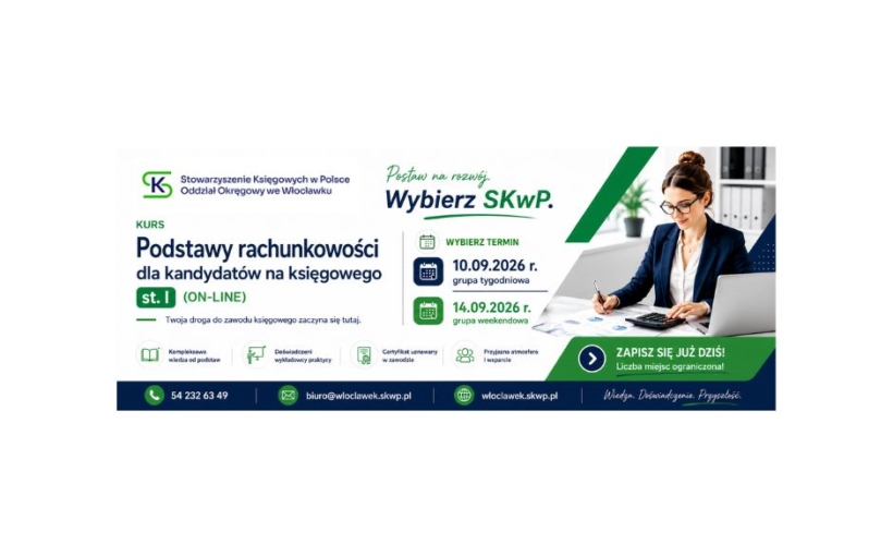 Podstawy rachunkowości dla kandydatów na księgowego st. I- nowe edycje kursów